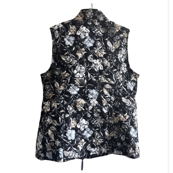 NWT Susan Graver Floral Zip Front Puffer Vest 10 - Picture 2 of 5
